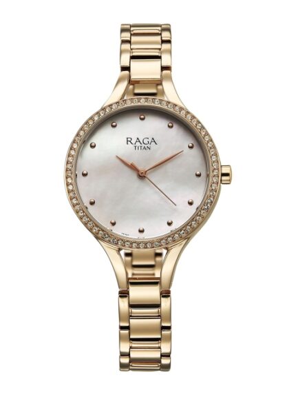 Titan Raga Raga Showstopper Women Dial & Bracelet Style Analogue Watch 95275WM01