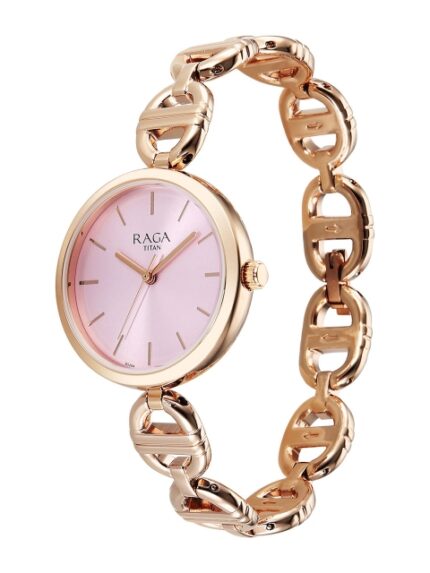 Titan Raga raga showstopper Women Dial & Bracelet Style Straps Analogue Watch 95353WM01