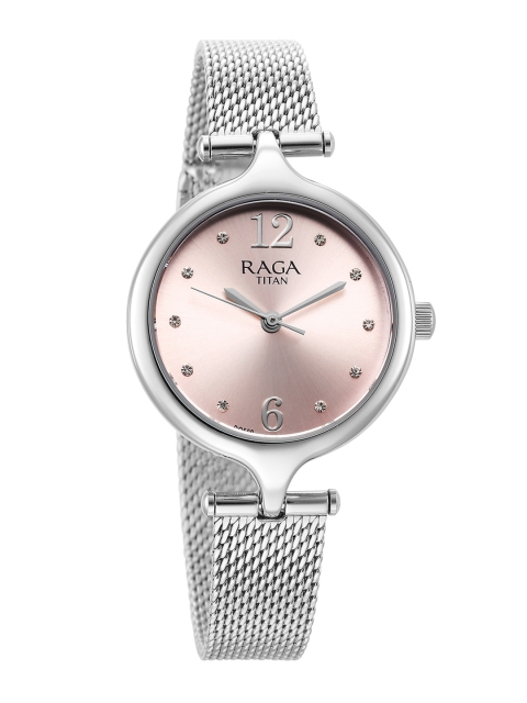 Titan Raga Show Stopper Women Embellished Dial Bracelet Analogue Watch 95268SM01