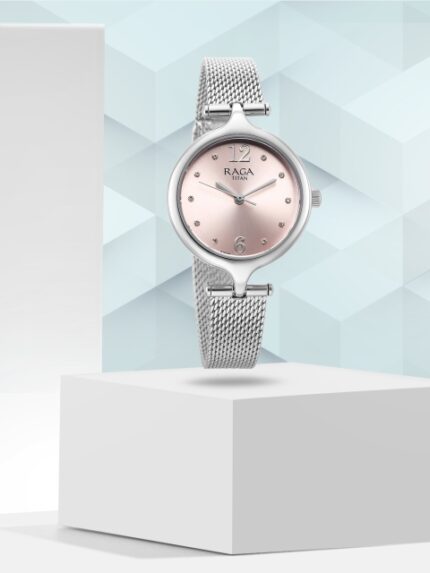 Titan Raga Show Stopper Women Embellished Dial Bracelet Analogue Watch 95268SM01