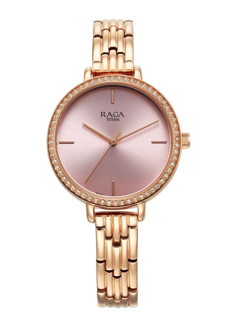 Titan Raga Show Stopper Women Embellished Dial Bracelet Analogue Watch 95286WM01