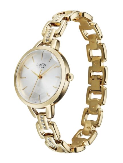 Titan Raga Showstopper Women Printed Dial & Bracelet Style Straps Analogue Watch 95352YM01