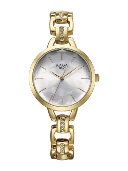 Titan Raga Showstopper Women Printed Dial & Bracelet Style Straps Analogue Watch 95352YM01
