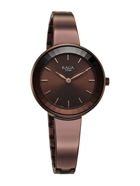 Titan Raga Women Embellished Dial & Bracelet Style Straps Analogue Watch 95276QM01