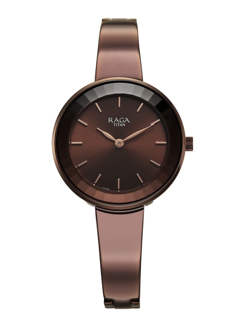 Titan Raga Women Embellished Dial & Bracelet Style Straps Analogue Watch 95276QM01