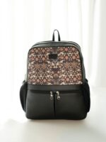 ZOUK Women Ethnic Printed Vegan Leather Backpack With Compression Straps-Up to 16 inch